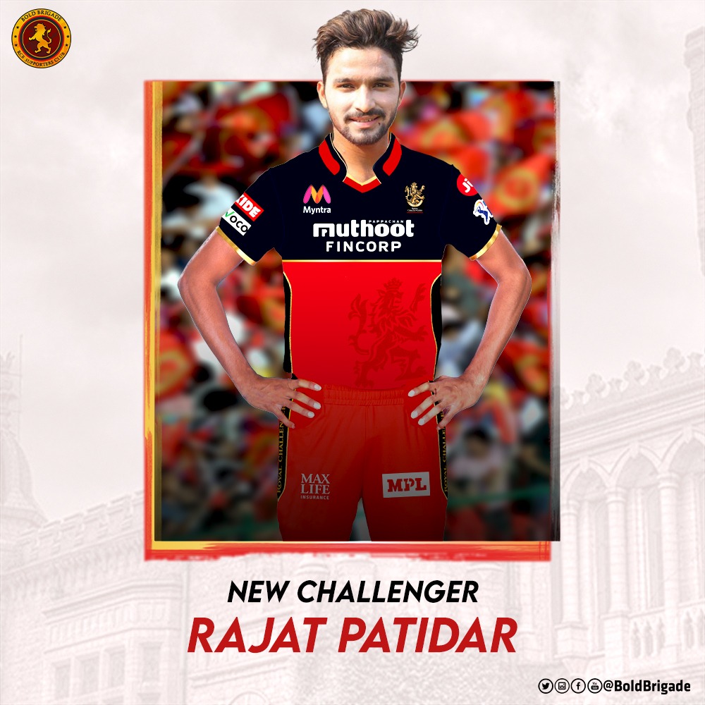 RCB Bold Brigade on Twitter: "𝐁𝐎𝐋𝐃 𝐁𝐈𝐃 🔥 Rajat Patidar Is Now In RCB  ❤ @RCBTweets • #IPLAuction2021 • #BoldBrigade https://t.co/SHMOA1gyh3" /  Twitter