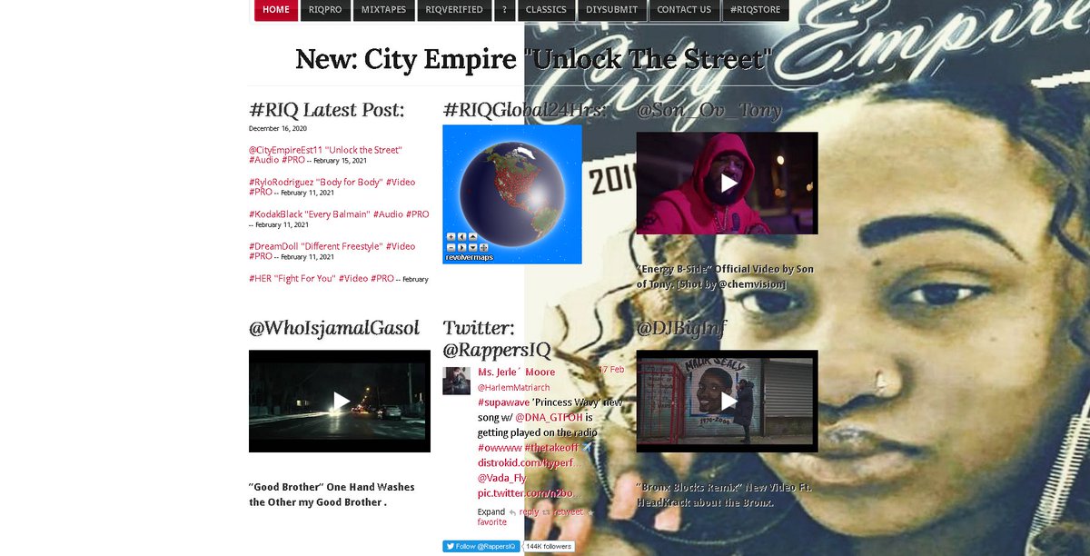 RappersIQ's tweet photo. #RIQ #TOP3 #Videos 1. @Son_ov_Tony
"Energy {B-Side}" 2. @WhoIsJamalGasol
"Good Brother " 3. @DJBigInf
"Bronx Blocks Remix" #New @CityEmpireEst11
"Unlock the Street" @HarlemMatriarch
on #Twitter "Princess Wavy!" Ft. #DNA Plus More at https://t.co/C3NVVZxjz1 . https://t.co/A4QMavapzc