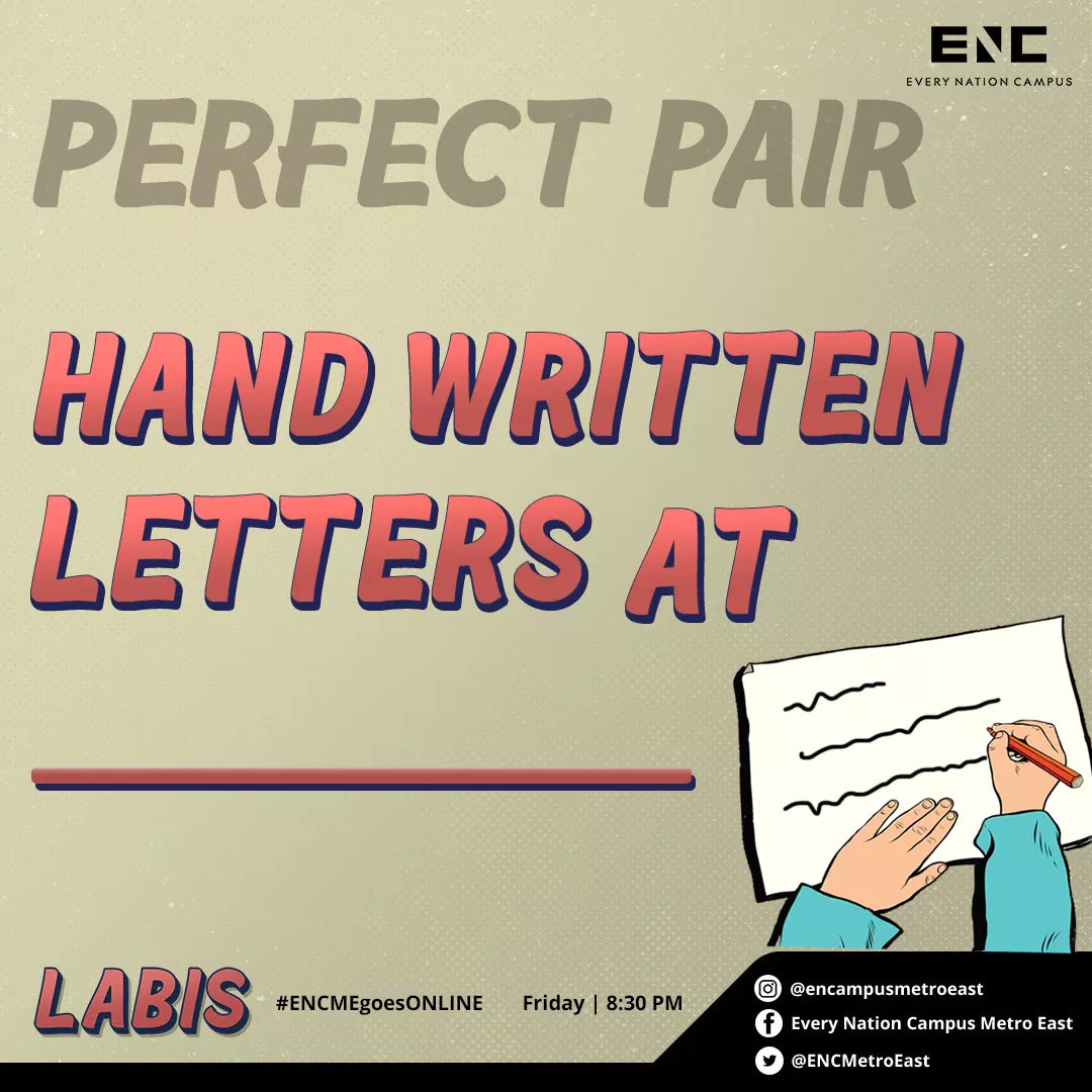 ENCMetroeast's tweet photo. Isa ka rin ba sa mga fan ng mga handwritten love letters? ❤️

Kahit may text message, chat at video call na, minsan dun parin tayo sa mga matatamis at nakaka-kilig na sulat 😍 
Pero ano nga ba ang perfect pair kapag naka-tanggap ka nito? 

Share mo naman sa comment section 👇 https://t.co/yItn0JzYNx