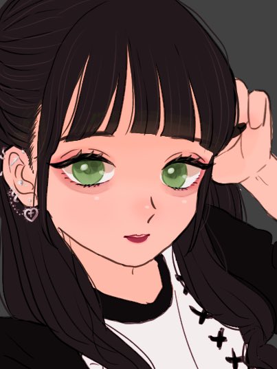 黒髪ぱっつん 黒髪ぱっつん