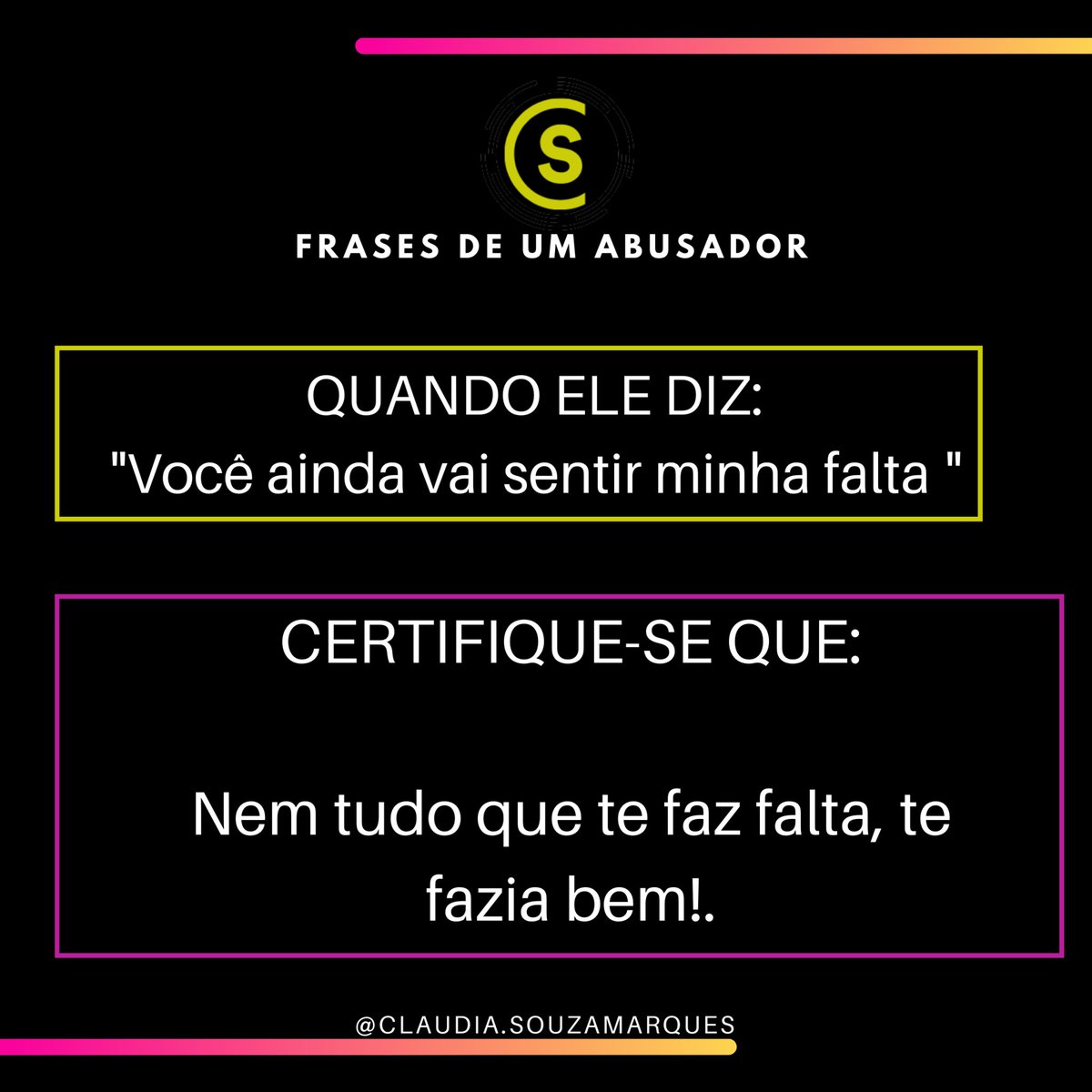 claudiasdigital's tweet photo. #relacionamentoabusivonao #relacionamentoabusivonãoéamor #relacionamentoabusivonaoeamor #relacionamentoabusivoécrime  #relacionamentoabusivoaquinão #nãoenão #nãoénão #nãoenao #respeiteamulher #nãoquero #nãovou #machistasnãopassarão #sororidadefeminina #respeiteomeunão https://t.co/ognLBJ6fZh