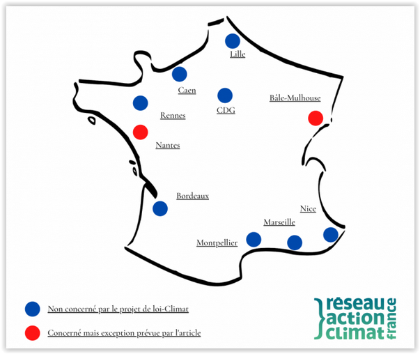 Alternatiba_'s tweet photo. ‼️✈️[THREAD] Extensions d'aéroports : le @gouvernementFR esquive ‼️ 

Aucun projet actuel d’extension d’aéroports en France – parmi les 10 à l’étude – ne sera concerné par ce texte de loi #ClimatResilience selon le @RACFrance 1/5

🧐Décryptage du RAC 👉https://t.co/m5ZACXPsow https://t.co/OuQk78YVLt