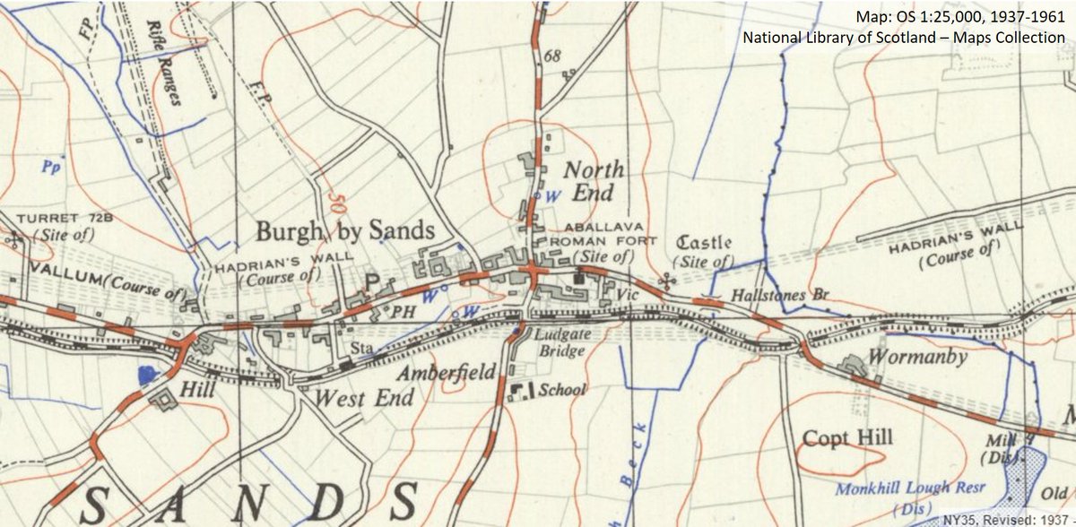 Time for another instalment of  #RomanFortThursday, this week looking at Aballava fort on Hadrian’s Wall at Burgh by Sands. This 5-acre fort was placed at the southern end of the Peat Wath & the Sandwath, guarding two important Solway Firth fords.