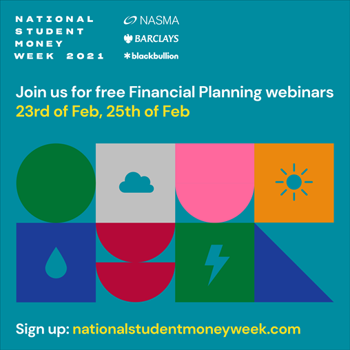 SHUOutreach's tweet photo. Do the students you work with need more financial planning advice? They can attend the free #nsmw21 webinars on 23rd &amp; 25th Feb. Topics covered: Financial wellbeing in COVID times and Building financial resilience 
#ShuProgress  #Blackbullion #SHUStudentFunding #nsmw21 https://t.co/JNpwNJ9YDF