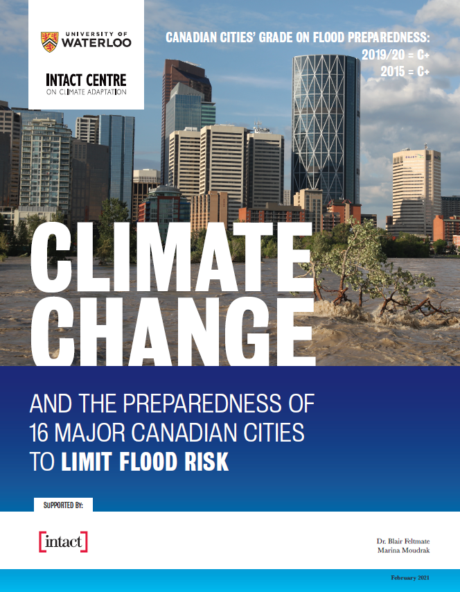 ICCA_Canada's tweet photo. Hot off the press: New @ICCA_Canada @UWaterloo report, “Climate Change and the Preparedness of 16 Major Canadian Cities to Limit Flood Risk” finds that Canada has a C+ grade on #flood preparedness, making little progress since 2015: https://t.co/7EWu8r6k6N #16cities https://t.co/YXujBtfYf2