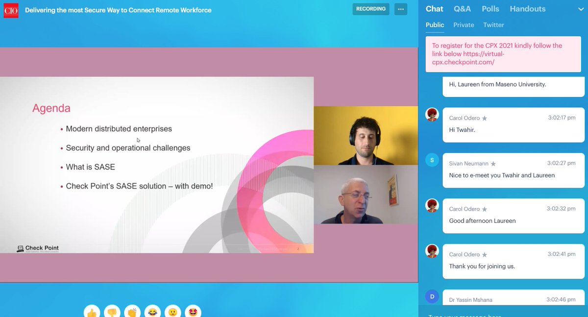 dx5ve's tweet photo. Enterprise connectivity and security needs are evolving. @CHKPAfrica
@CarolOdero
@kiganda_mo
#CIOWebinarSeries
#RemoteWorforce https://t.co/BLcmkJcyvt