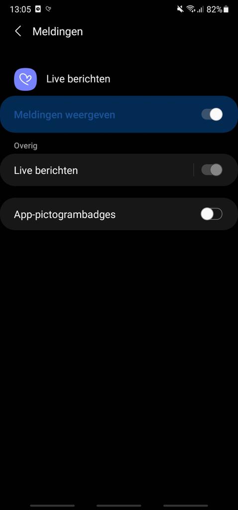 xPrincessAlien's tweet photo. @SamsungNL Hoi Mana, bedankt voor je reactie! Dit is een screenshot van de app. In dit scherm kan ik alleen app pictogrambadges aan en uit zetten. Beide andere opties niet. En ik zou vooral graag de hartjes notificatie links boven uit het scherm willen halen. https://t.co/YVKCPlKiMX