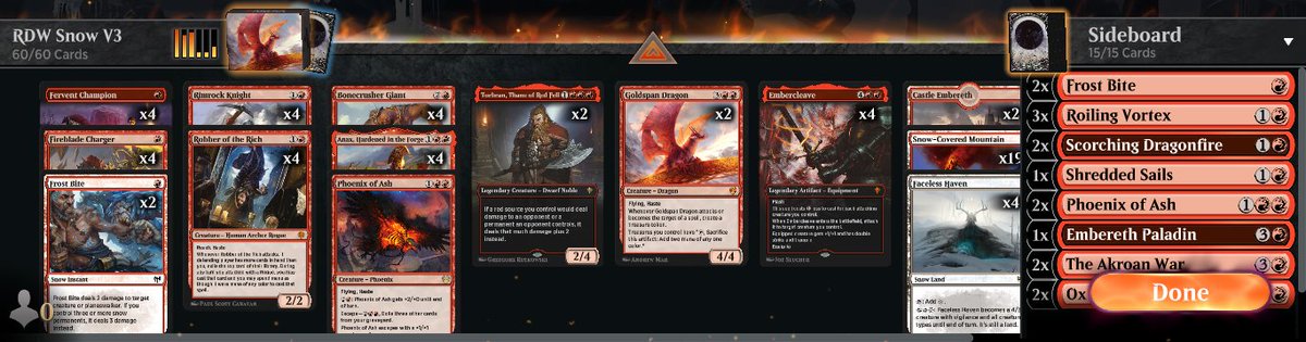 mrcpvs's tweet image. This morning I set fire to the snow with what I think is the best build of RDW in standard right now. 8-1 straight to the moon.