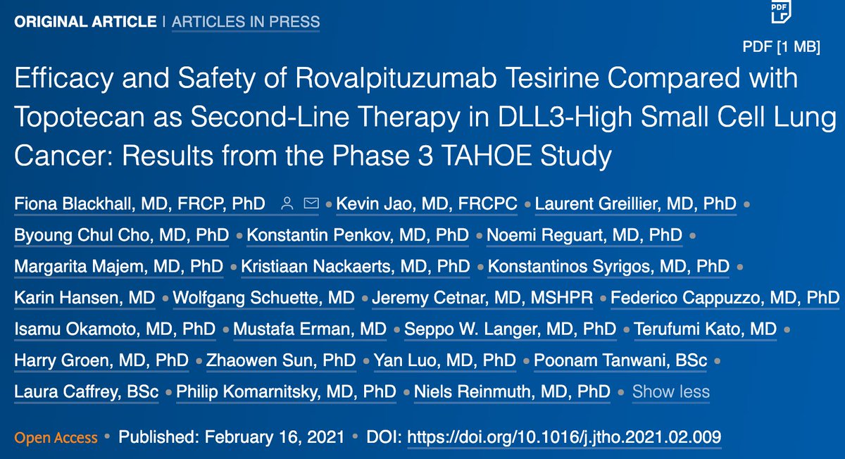 Congratulations to the team for a well conducted study and for stopping the study when it was clear that the experimental arm could not be better than SOC.  @fblackhall  @LGreillier  @NReguart  @fedcappuzzo  @trfmkt