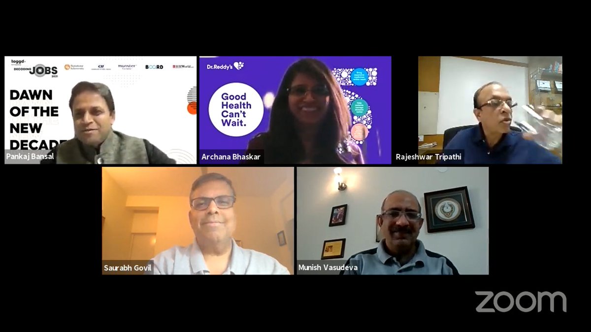 _taggd's tweet image. Our #PanelDiscussion for #DecodingJobs2021 #AnnualSummit, is underway. Esteemed panelists are enlightening the audience on &quot;Decoding Jobs 2021: Dawn Of The New Decade.&quot; Plenty of discussions on skilling and up-skilling of talents. Are you enjoying the #VirtualSummit?😎