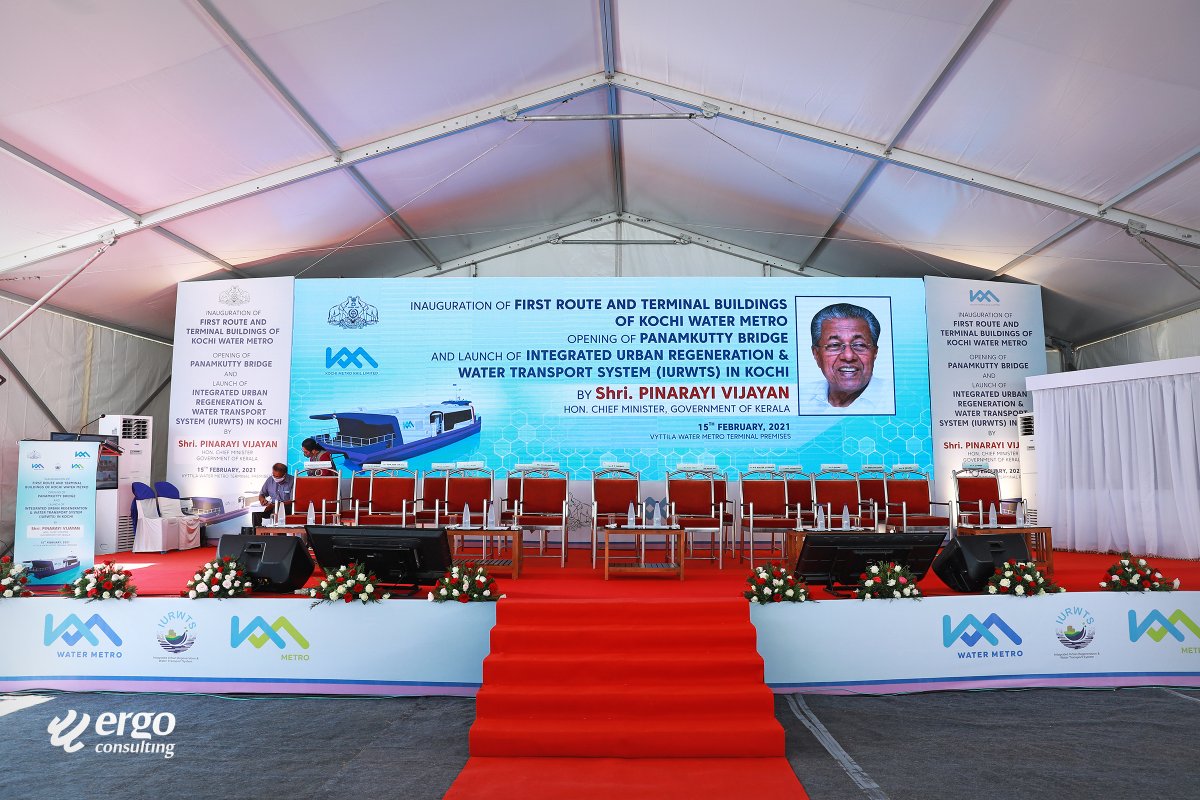 ergoexperiences's tweet photo. @ergoexperiences is honored to have been chosen by @MetroRailKochi  to organize the inaugural ceremony of the first Kochi Water Metro route and terminals, Panamkutty bridge and Integrated Urban Regeneration and Water Transport System (IURWTS). 
@vijayanpinarayi @AmbLindnerIndia https://t.co/zqL1MlzjTC