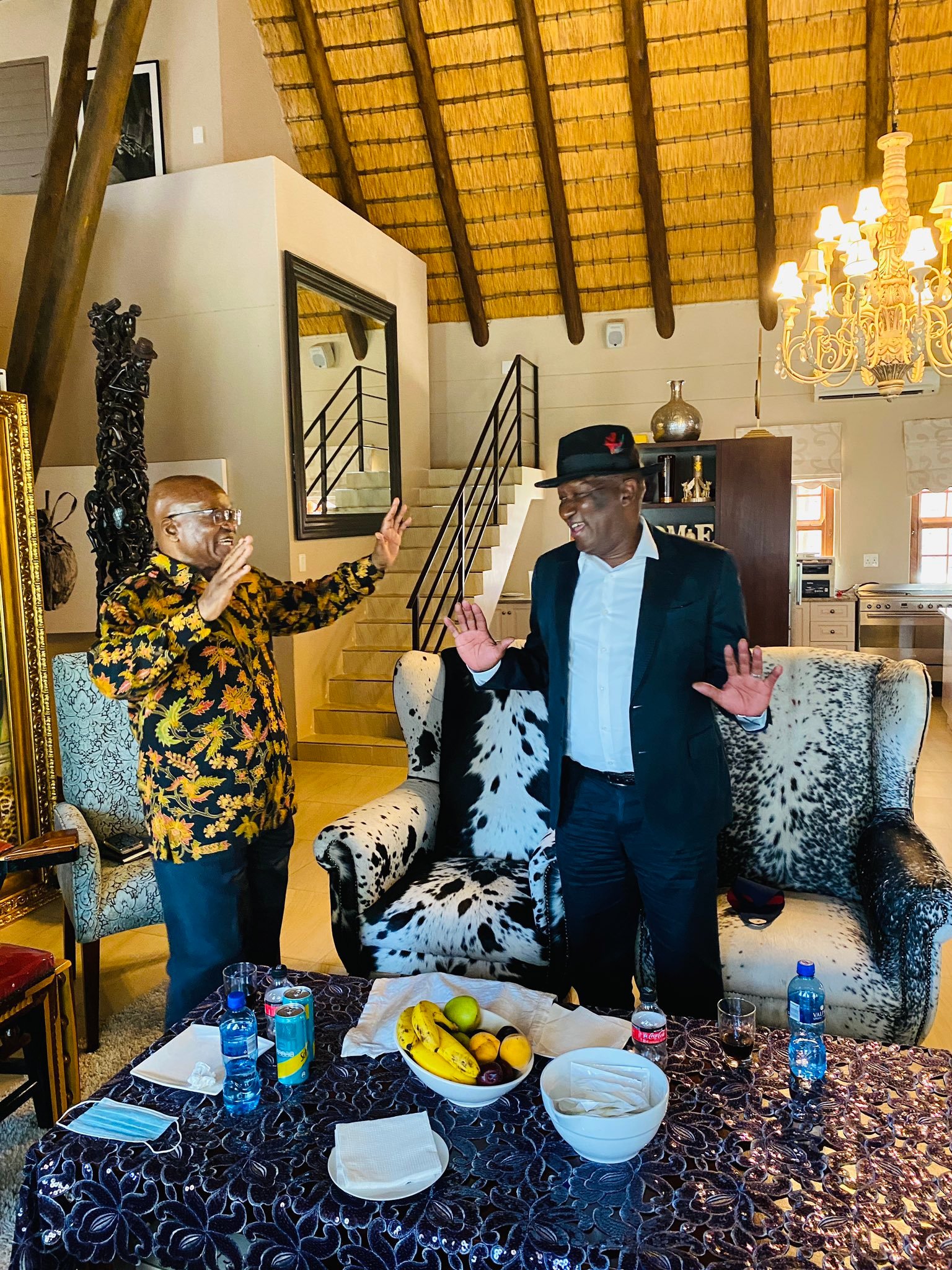 Police Minister Bheki Cele and former president Jacob Zuma ...