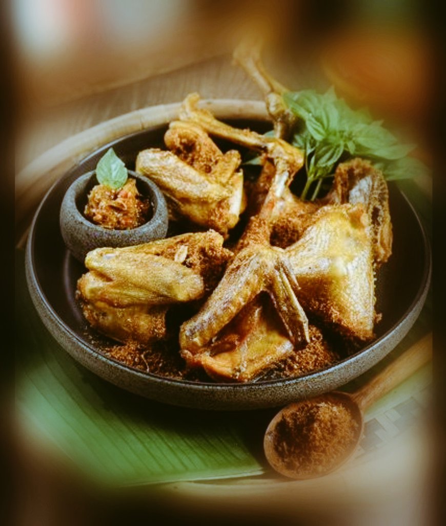 Klo aku open PO ayam pejantan goreng macem gini mau?  
Komplit udah sama sambel bawang dan lalapan lho. 

*Source : google*
(hp nya kentang nda bisa foto byuti)