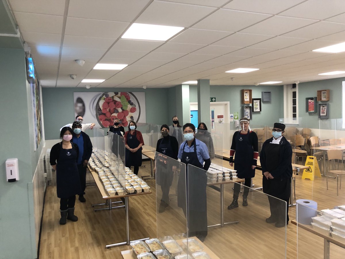 Northwood college great support preparing the meals for Carers support Merton , through the Thomas Franks foundation feeding communities