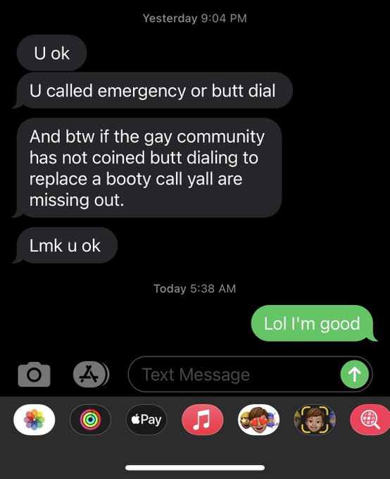 I love my str8 bros...I pocket called the other night and this was his response... https://t.co/0H2A