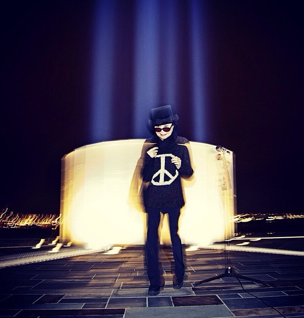 Yoko conceived the Imagine Peace tower in Iceland, a tower of light first dreamed up in her book. When the technology caught up, she commissioned said tower, and it was completed in 2007. A panel on it reads ‘I dedicate this tower to John Lennon. My love for you is forever.’