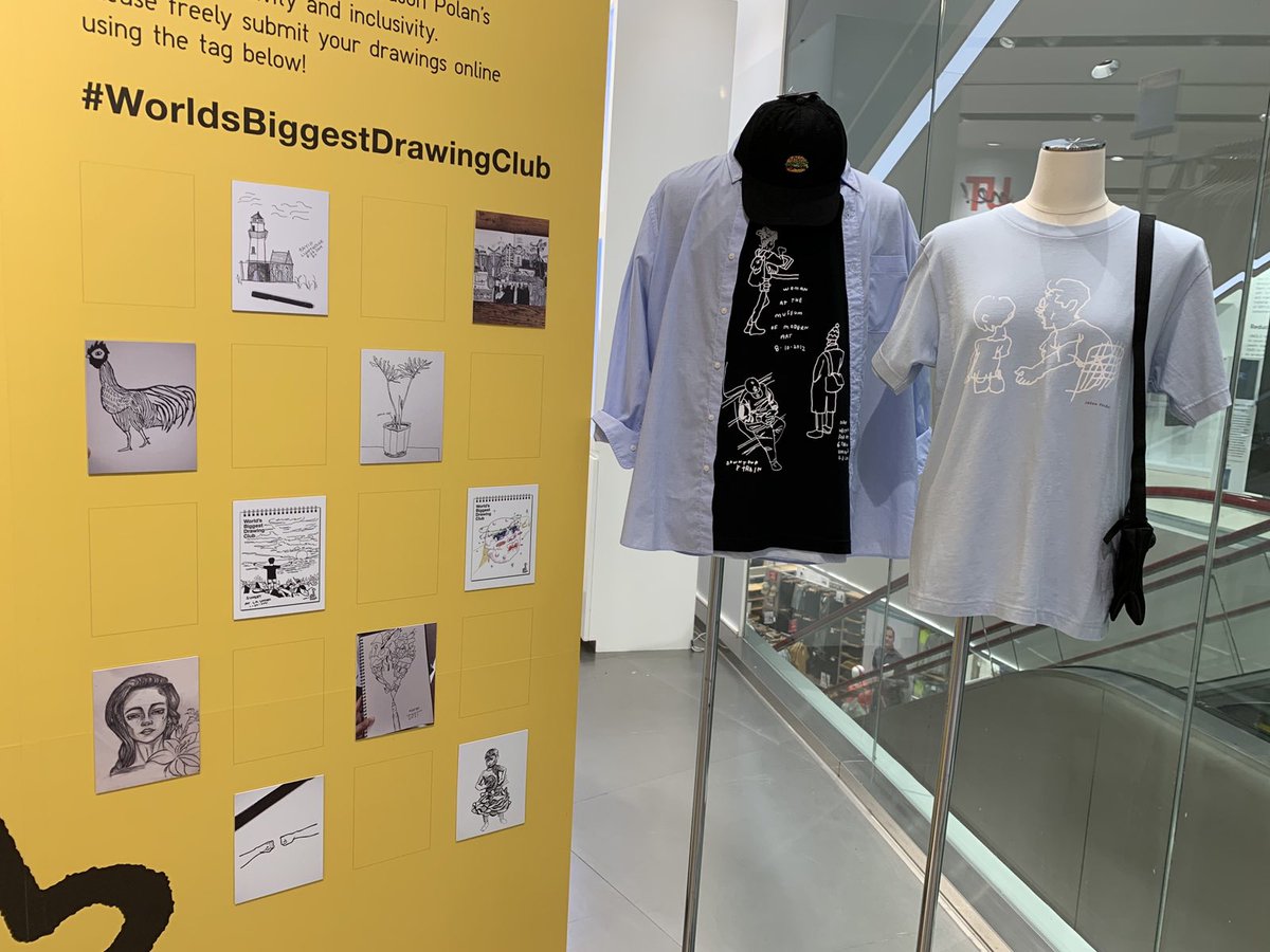 UNIQLOPH's tweet photo. Check out some of the #WorldsBiggestDrawingClub submissions featured in UNIQLO Manila Global Flagship Store & the Jason Polan UT collection now available online & in stores. https://t.co/lqeupkB2FS
#JasonPolan #UT #UTMagazine #UniqloUT #WearYourWorld #UniqloPH #LifeWear https://t.co/kSVAe93y64