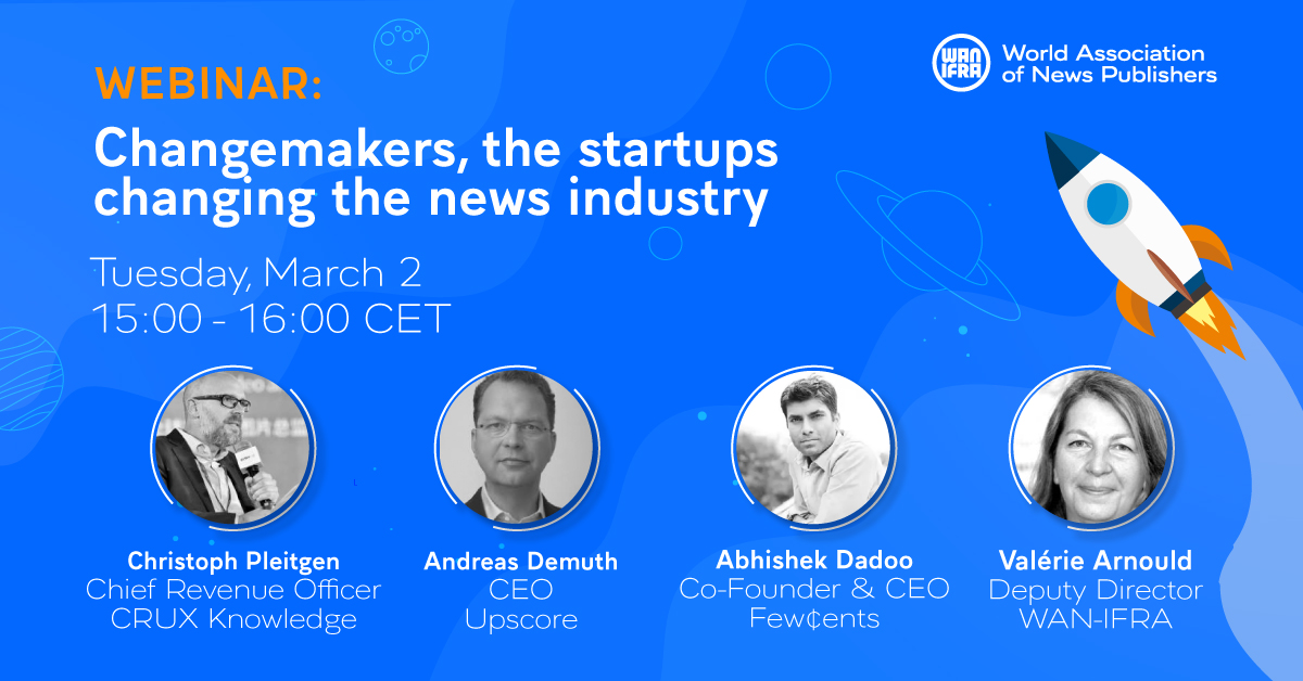 Join us on March 2 to discuss some of the major trends shaping the  #newsindustry as we start 2021: how to best measure engagement and depth of reading and how micropayments might allow readers to stay loyal while dipping in and out. Register here👉🏼lnkd.in/dbpqmqr