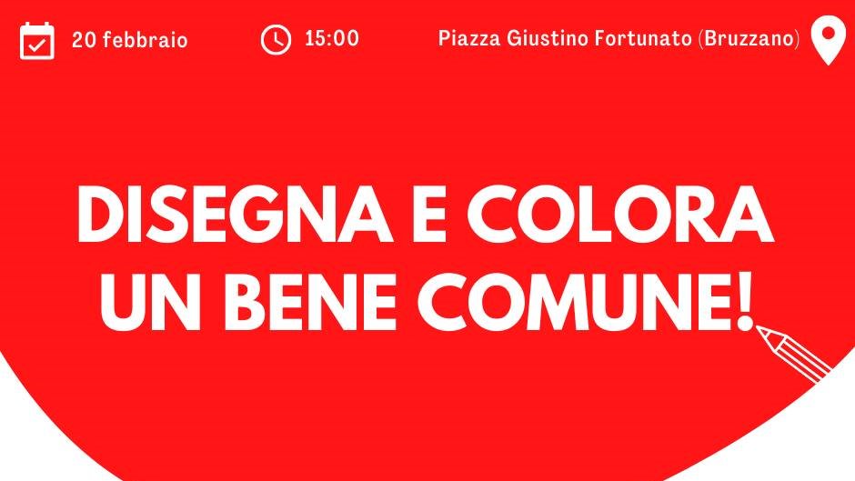 🎉 Questo sabato proveremo a unire carnevale e immaginazione, per disegnare e colorare insieme un bene comune!

📍 In Piazza Giustino Fortunato (Bruzzano)
🕓 Dalle ore 16:00
💡Per disegnare insieme il bene comune del quartiere!

#DisegniamoUnBeneComune
#TiVoglioUnBeneComune