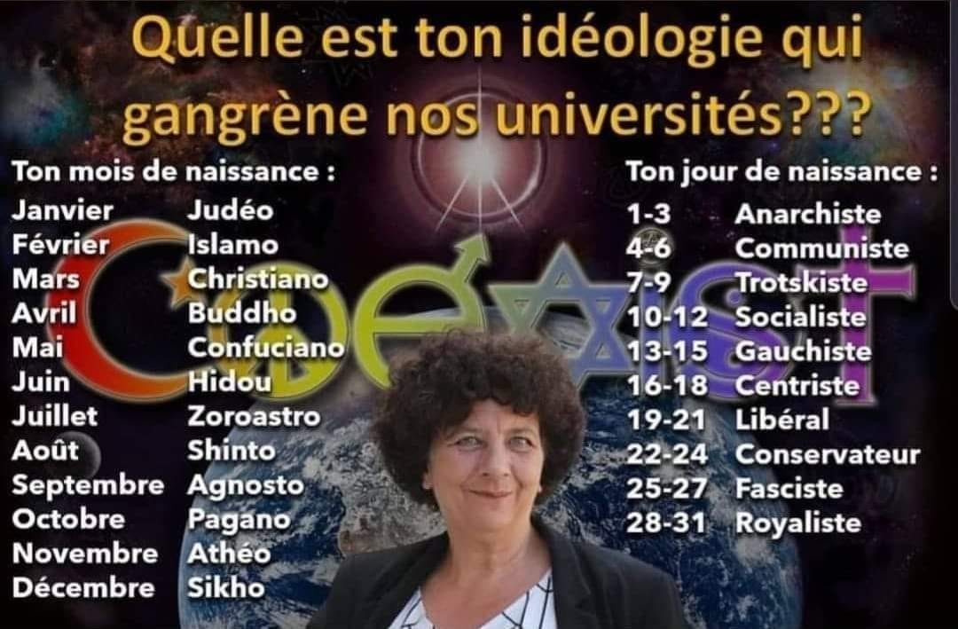 ComplotsFaciles's tweet photo. L´idéologie buddho-communiste gangrène nos universités ! #NousSachons 

(Source : @hugopapzer sur insta : https://t.co/bZIPLlHx0M) https://t.co/8H0fKv14Mf