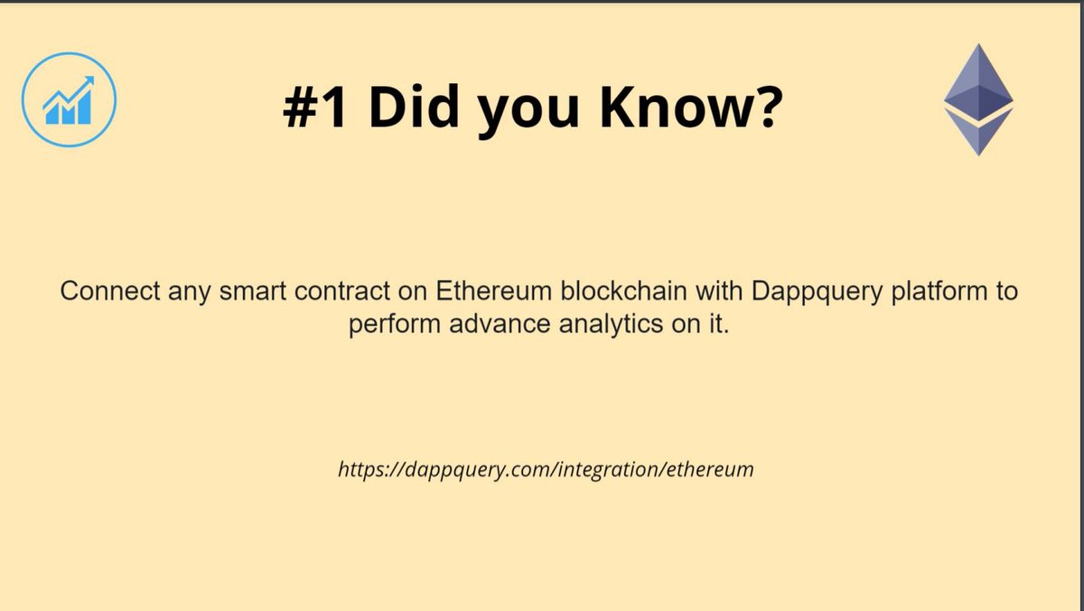 Hey Crypto Twitter , We are starting Did you know series to share what you can do with <a href="/teamdappquery/">Dappquery</a> #Eth #Blockchain <a href="/graphprotocol/">The Graph</a>
<a href="/opensea/">OpenSea</a>
<a href="/grt_iq/">GRTiQ</a>
@graphprotocolJP
<a href="/district0x/">district0x.io</a>
<a href="/edgeandnode/">Edge & Node</a>
dappquery.com
