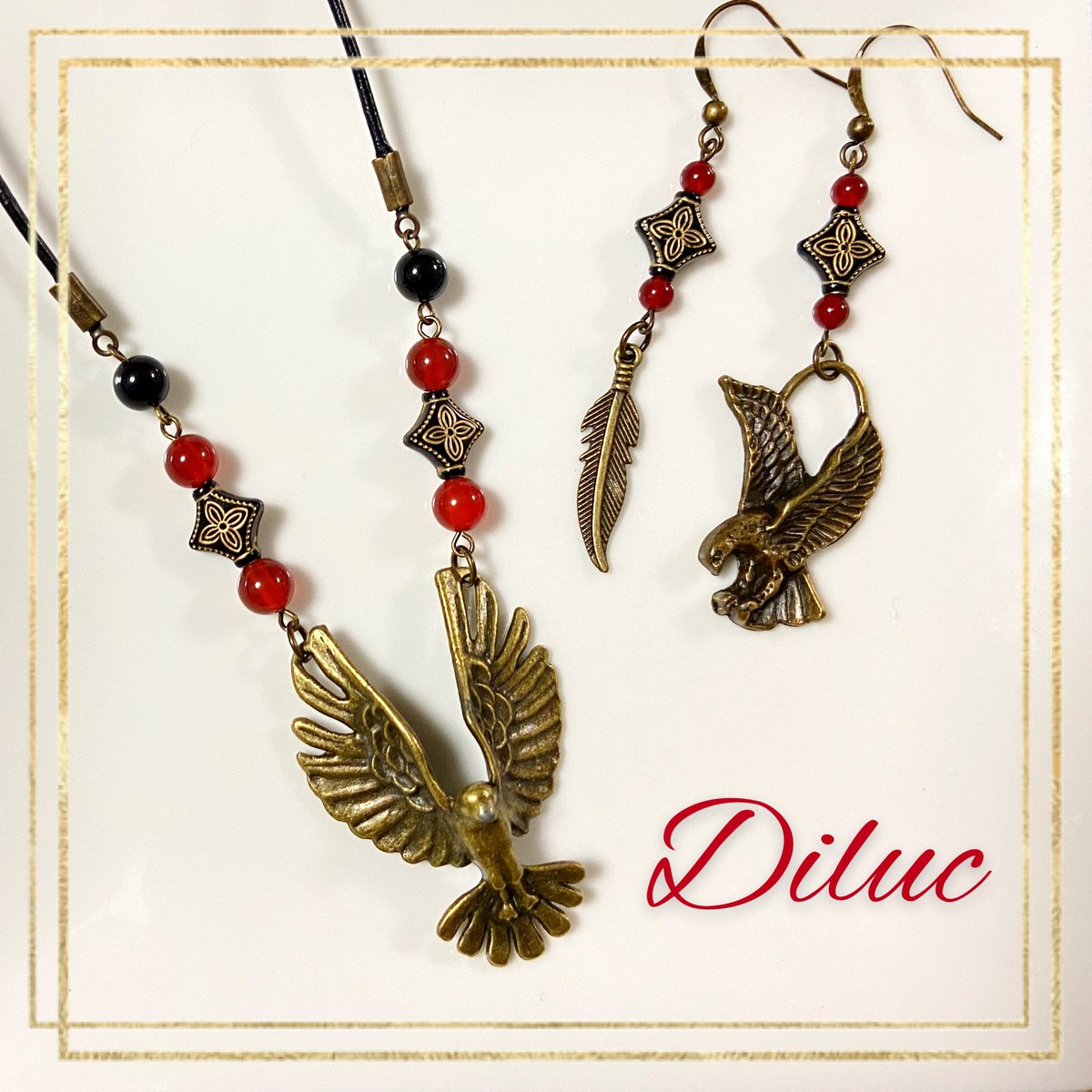 【原神】ディルック　オリジナルキャラピアス 原神】ディルックオリジナルキャラピアス