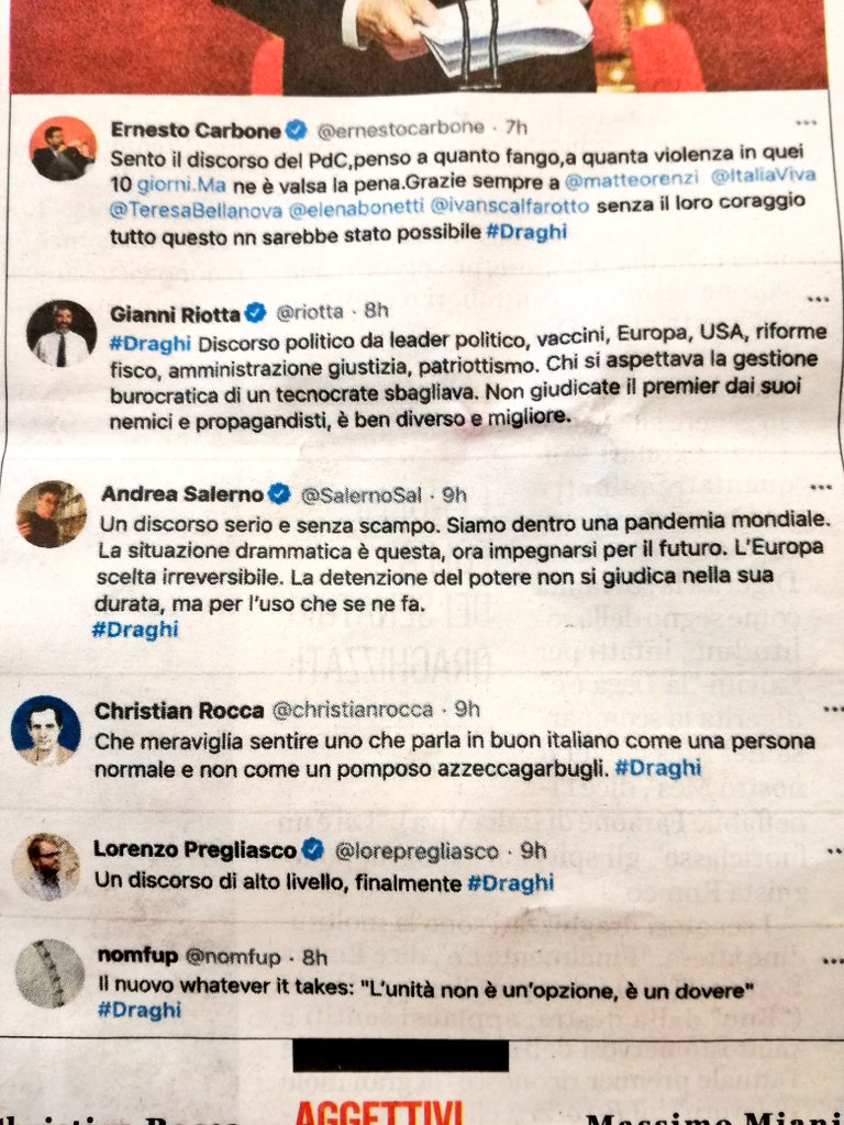 unoenessunoe's tweet photo. Quando i giornalisti fanno ohhh #Draghi (qui una volta era tutto #mes) #marcofranchi sul @fattoquotidiano https://t.co/qDbaKZYk1u