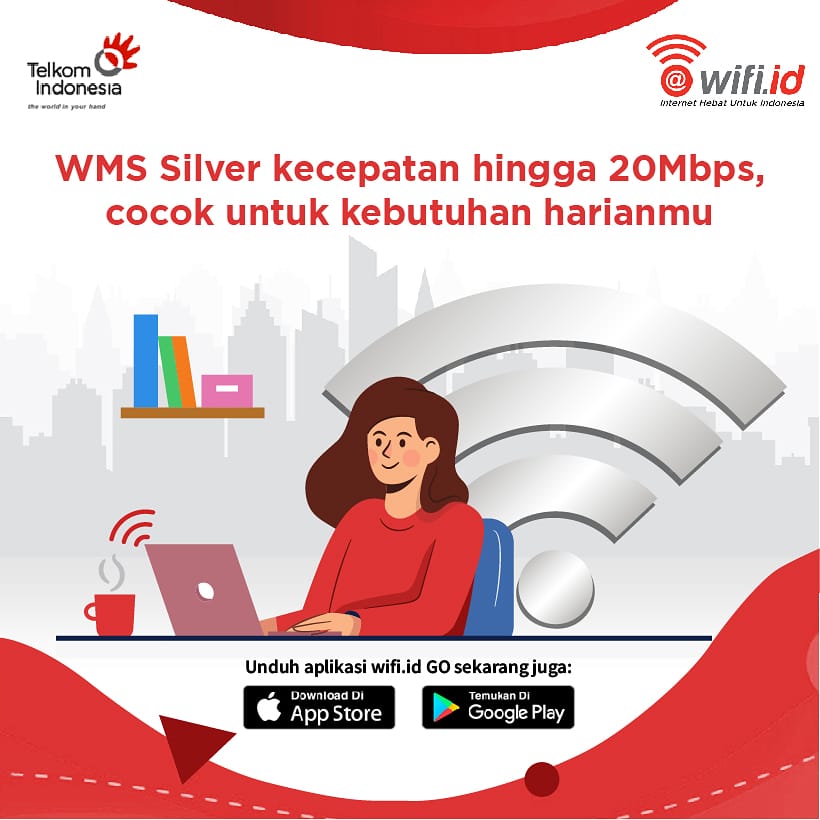 wifi_id's tweet photo. WMS Silver menyediakan paket internet 20mbps yang cukup buat keseharianmu di kala pandemi #covid19 ini.

Untuk informasi dan pendaftaran, #twifi bisa kunjungi website https://t.co/L0hSMEhr0j dan gunakan fitur webchat yaa.

#wifiid #telkomindonesia #WMS #berlanggananWMS #WMSSilver https://t.co/2FbPbYouq9
