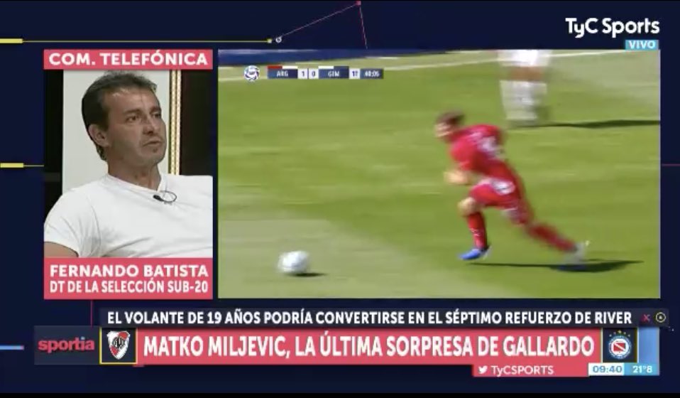 MATKO MILJEVIC➡️ Podría convertirse en el séptimo refuerzo de Gallardo 🔺Fernando Batista, quien lo fichó para el seleccionado juvenil 🇦🇷: 🗣”River hizo bien en poner los ojos en Miljevic”.
