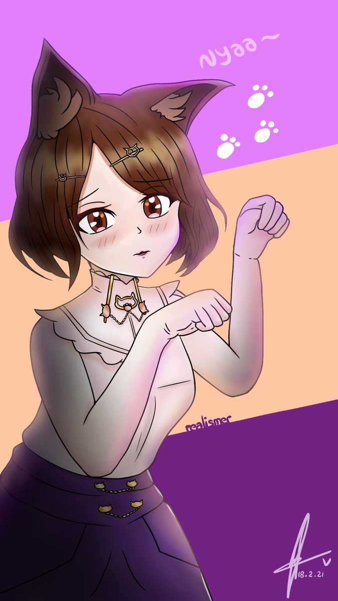 Pikirinlah's tweet photo. @02Lulo cosplay angora. 

#vtuberfanart #vtuberid #lulo02 #luloart https://t.co/Lq7eGy1xup