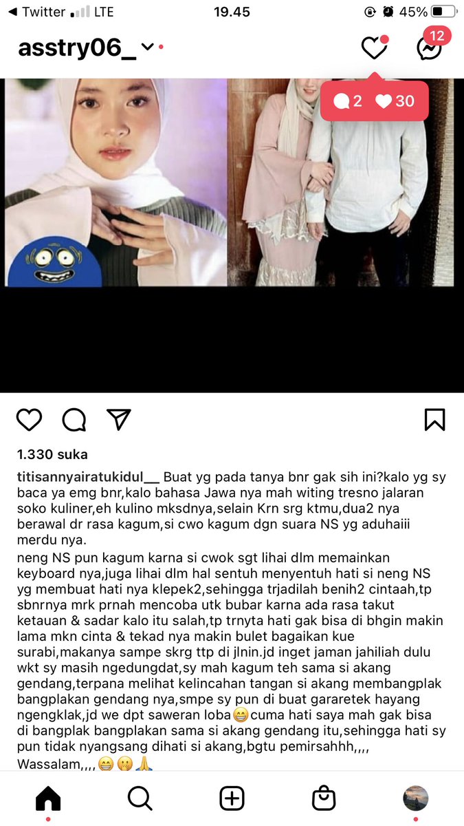 astrikelana_'s tweet photo. Nah loh Trawangannya 😂 jangan percaya” amaat yaa.. percaya aja boleh percaya banget jangan, 😂 ttp percayanya sama yang klatifikasi nanti nissa sabyan atau mungkin eheemm diaaahh #NissaSabyan https://t.co/TDMT3So3XF