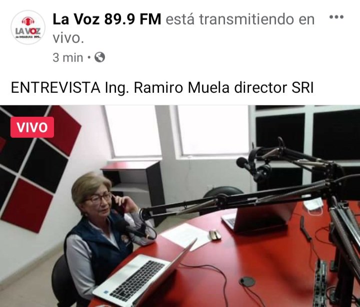 Luis_Ramiro85's tweet photo. 🎙En el Informativo La Voz de #Imbabura, difundimos sobre el Decreto Ejecutivo No. 1240,  que amplía el plazo para que los contribuyentes del Régimen Impositivo de Microempresas, puedan pagar su #ImpuestoALaRenta #SRIZonal1 @SRIoficialEc @MarisolAndradeH https://t.co/BwqXnunyC2
