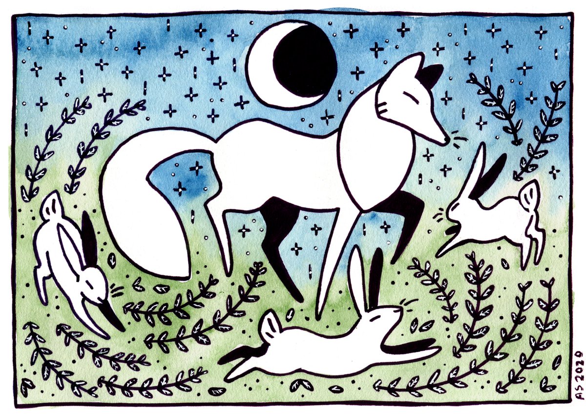 aspenceart's tweet photo. it’s time for #AnimalArtistsUnite!  I’m an illustrator with a lot of love for woodland animals 🦌🌿 https://t.co/riiIjnwuuu