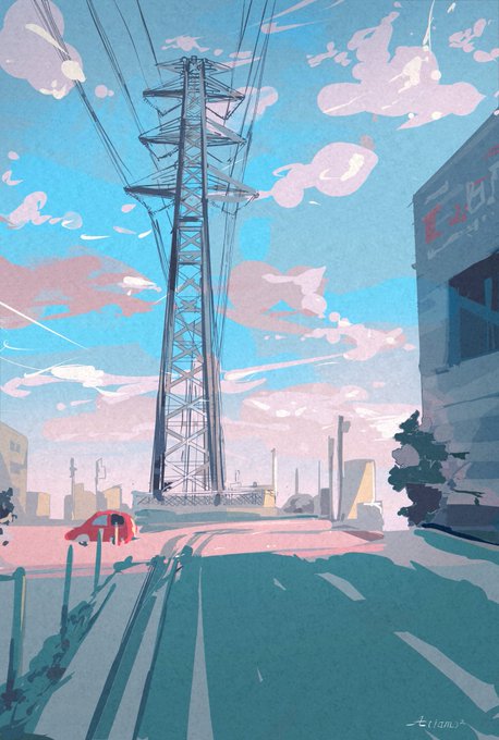 「car utility pole」 illustration images(Popular)