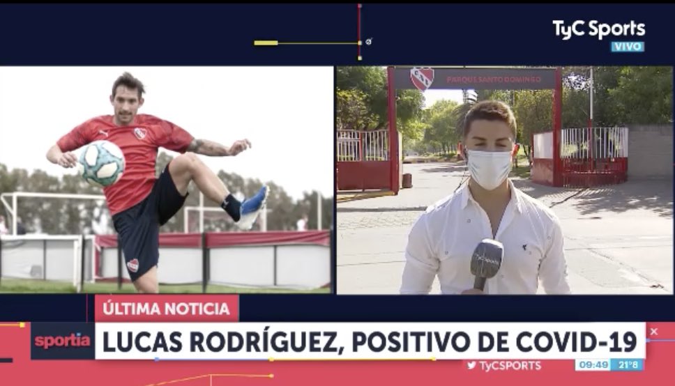 🔴#Independiente: Lucas Rodriguez dio positivo de COVID. 👉🏻Presentó síntomas leves ayer. Se encuentra aislado y bien de salud, pero no disputará el partido contra Patronato el domingo.