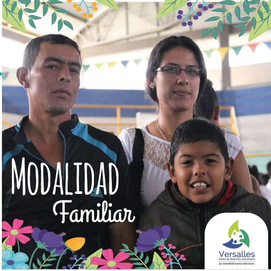 CentroVersalles's tweet photo. La Modalidad Familiar busca promover el desarrollo integral de niñas y niños desde su concepción hasta los dos años, a través de procesos pedagógicos como formación y acompañamiento. #ComunidadVersalles #NuestrosProgramas #IntevencióndeApoyo #CDCV https://t.co/QqLwapBNIc