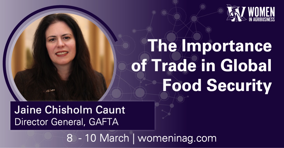 womeninagri's tweet photo. Jaine Chisholm Caunt, @Gaftaworld, will address the issues threatening the ability of local producers to connect to international and domestic markets. #WIAS20 #womeninag #agribusiness #GAFTA #trade
https://t.co/4reIDu5FvH https://t.co/NChUnUdqby
