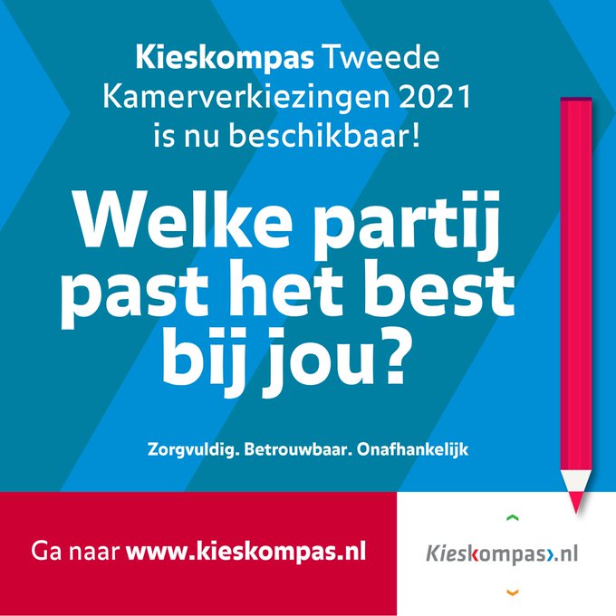 cvinclusie's tweet image. VERKIEZINGEN | Het #Kieskompas voor de Tweede Kamerverkiezingen 2021 is live! Vul hem in en bekijk jouw plek in het politieke landschap! #stemhulp #TK21 

kieskompas.nl