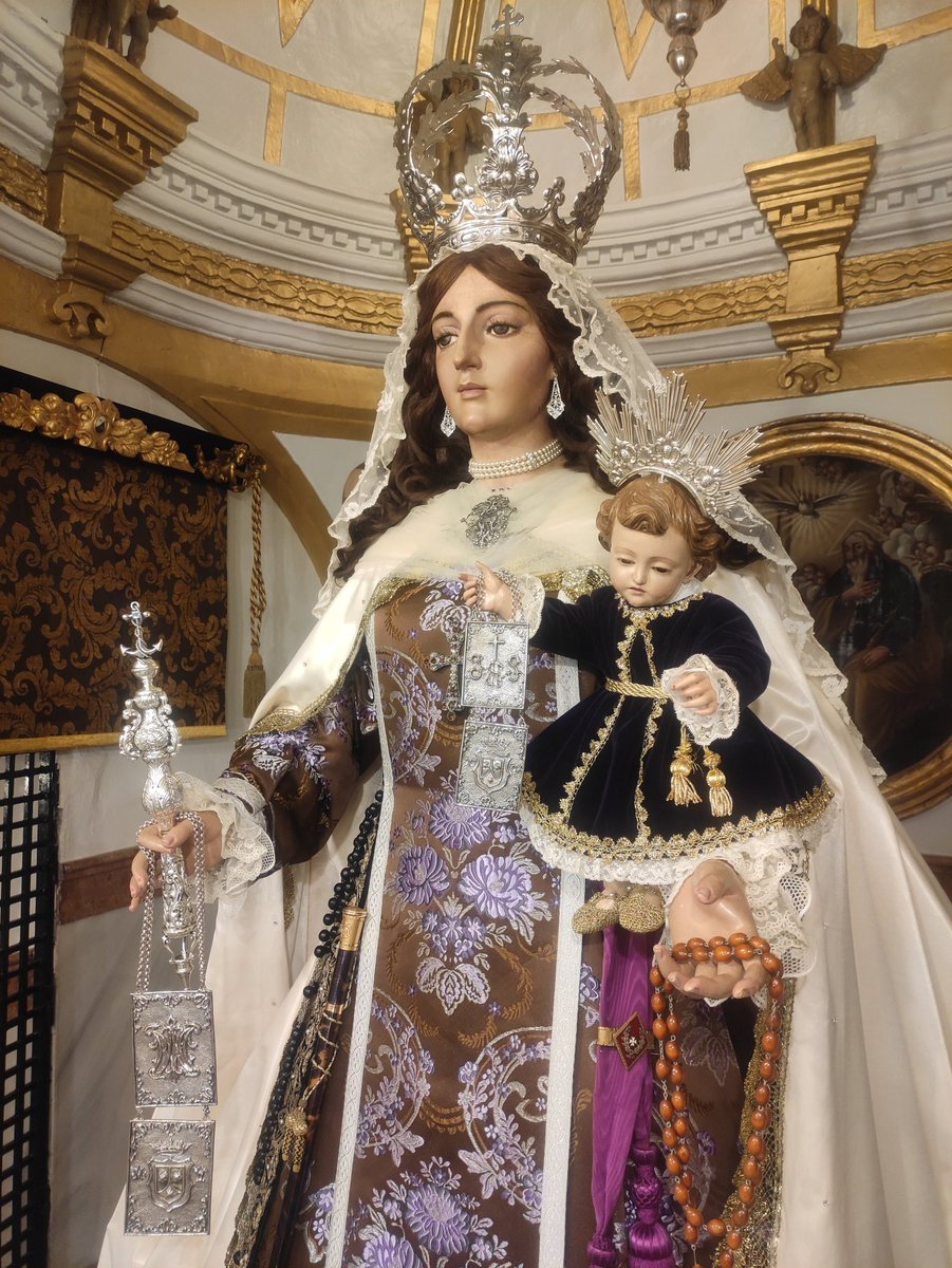 Nuestra Señora del Carmen, Patrona de Rute, ataviada para el tiempo cuaresmal.
#ruteconsupatrona