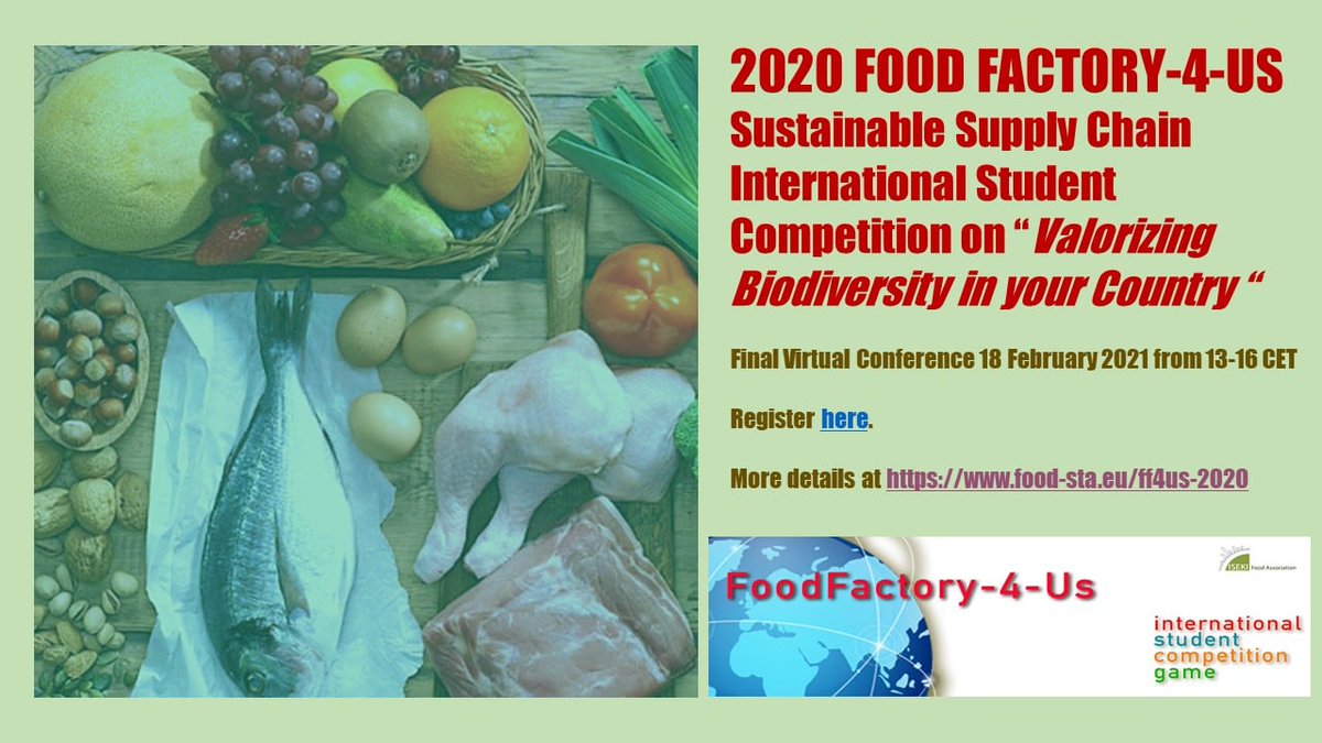 FoodFactory-4-Us Final Virtual Conference on Valorizing Food Biodiversity 
📆 Thursday 18 February at 13:00 CET. 
📝 Register here: zoom.us/.../tJAof-qgqD… *Conference registration is free, but spaces are limited.
