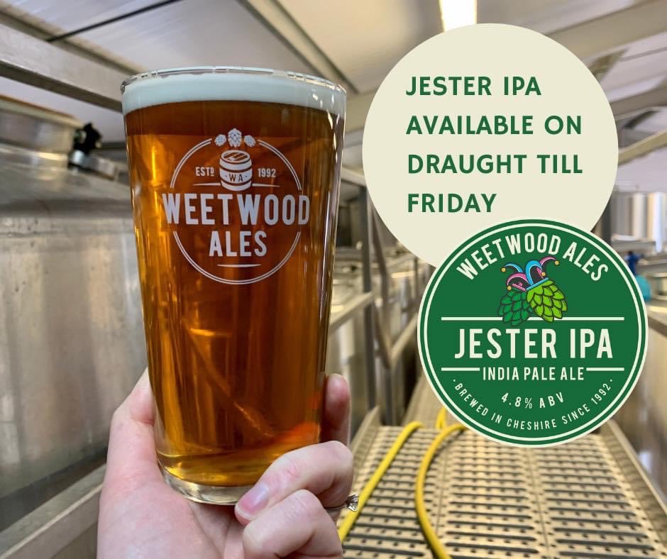 weetwoodales's tweet photo. Missing draught beer? We have Jester IPA available on draught at the brewery shop until this Friday. You can bring your own container (£2 per 500ml) or a one-litre bottle plus one litre of Jester costs £5. We’re open until 5pm today and 4.30pm on Friday.
#draughtale #ales https://t.co/KTWwT8K76R