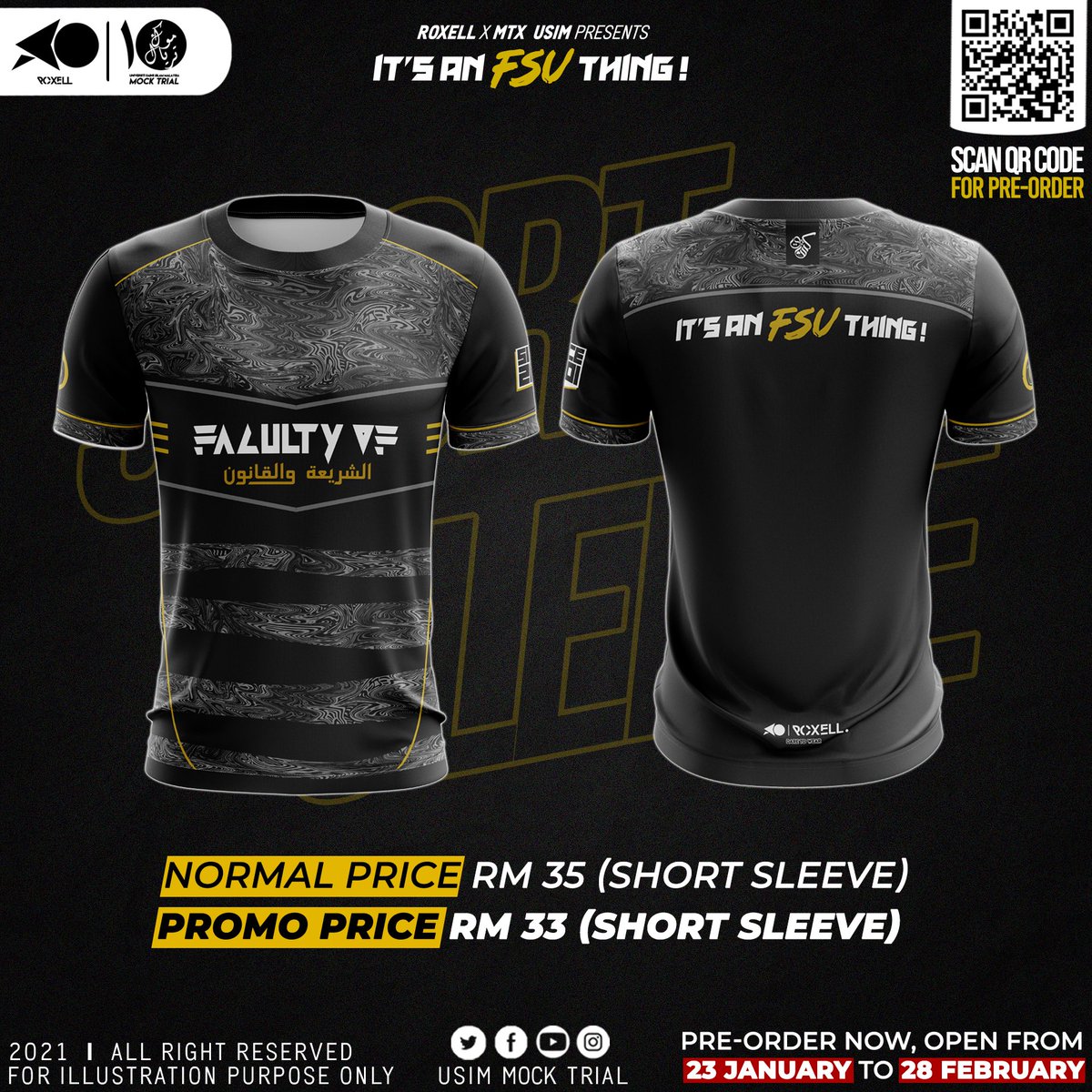 [PRE-ORDER TSHIRT EKSKLUSIF FSU🔥]

10 HARI LAGI❗️

💰Harga PROMO ORDER (untuk pembelian 5 helai keatas):
Short sleeve (RM33)
Long sleeve (RM37)

🔸Tempahan boleh dibuat di pautan berikut:

linktr.ee/mocktrialusim