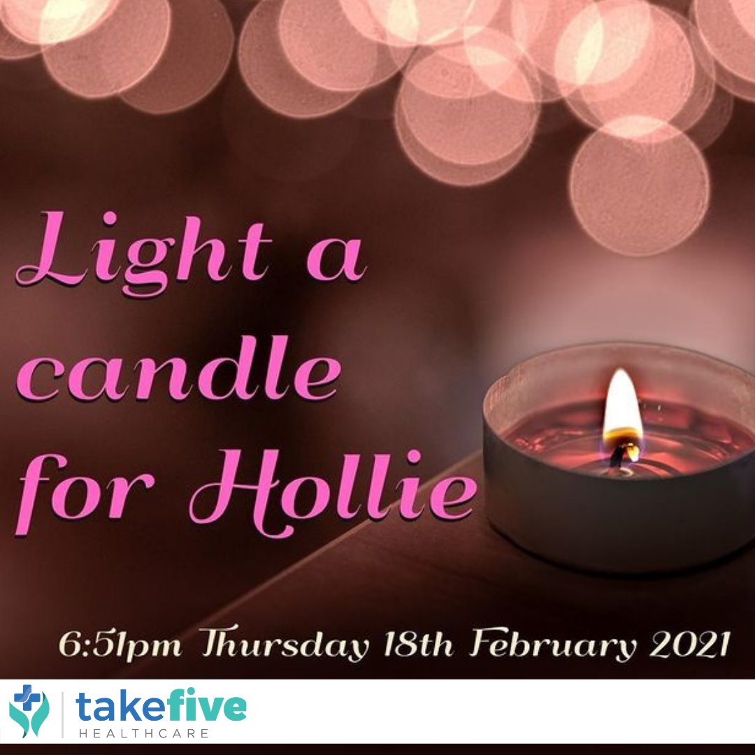Today marks 7 years since Hollie Gazzard tragically lost her life. In support of the 
@HollieGazzardT Take Five Healthcare will be lighting a candle to remember her life and participating in a minute silence.
#HollieGazzard #HollieGazzardTrust  #HollieGuard