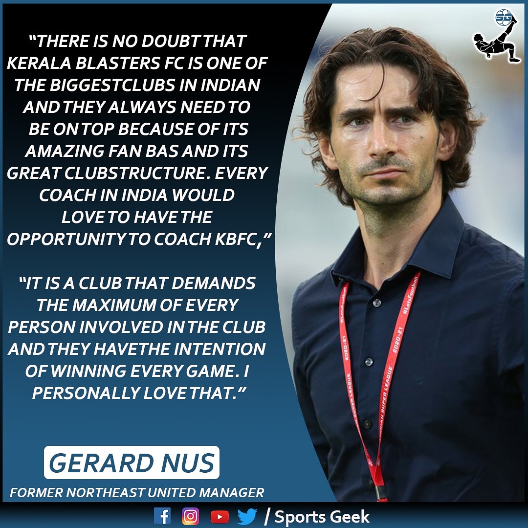 Should Gerard Nus become the next Kerala Blasters FC manager? 🤔

#Gerardnus #KibuVicuna #KeralaBlasters #IndianFootball #LetsDiscussFootball #SportsGeek