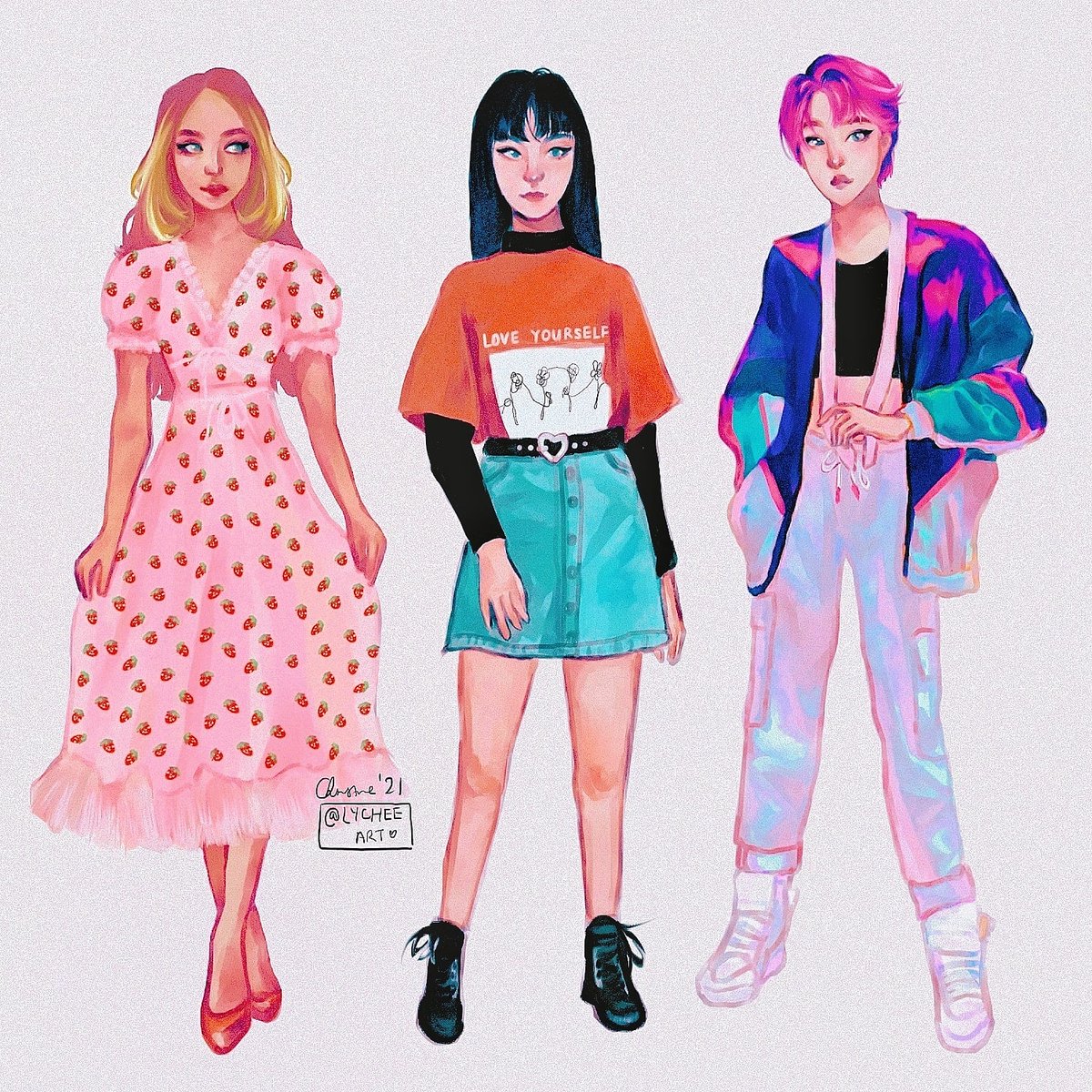 lycheeart's tweet photo. flora, musa &amp; tecna!! 🌸🌈✨
#WinxSaga #winxclub #fanart
#ArtistOnTwitter #artcommissions https://t.co/HtTtD7A5B2