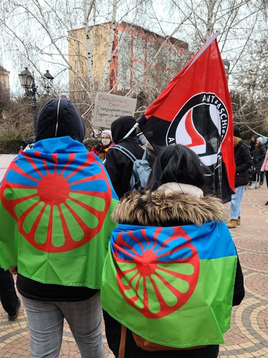 RSC_Bulgaria's tweet photo. 🔴On February 13th, we went to Sofia in protest of the 18th annual fascist Lukovmarsh. We were there to declare that we won't stay silent. The Roma community has been a victim of the Nazi regime. We know the pain, we know the fight! We can't let this kind of regime rule us again! https://t.co/dGAwRBPg2i