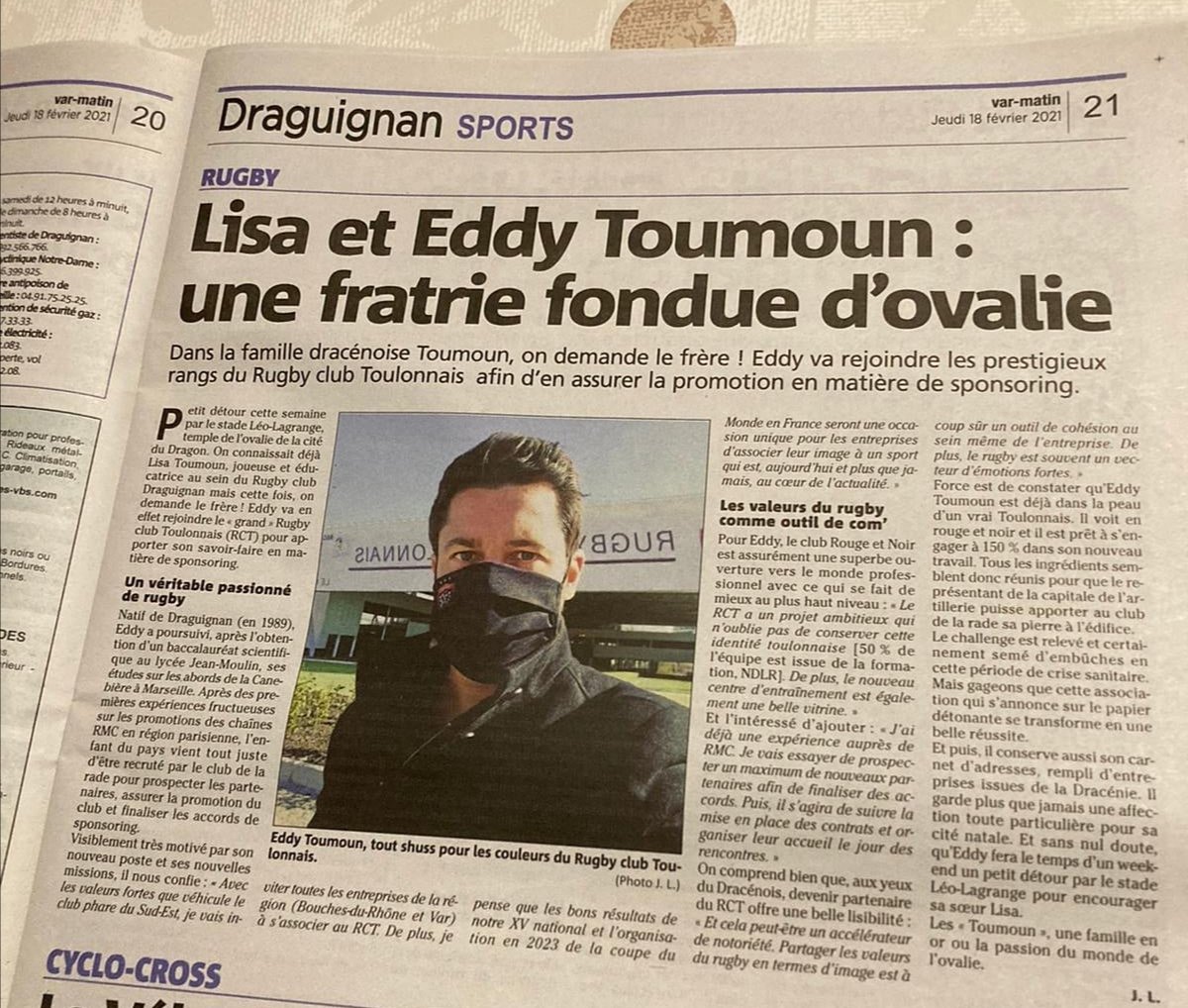 L'enfant du pays 😄❤️☀️🏉