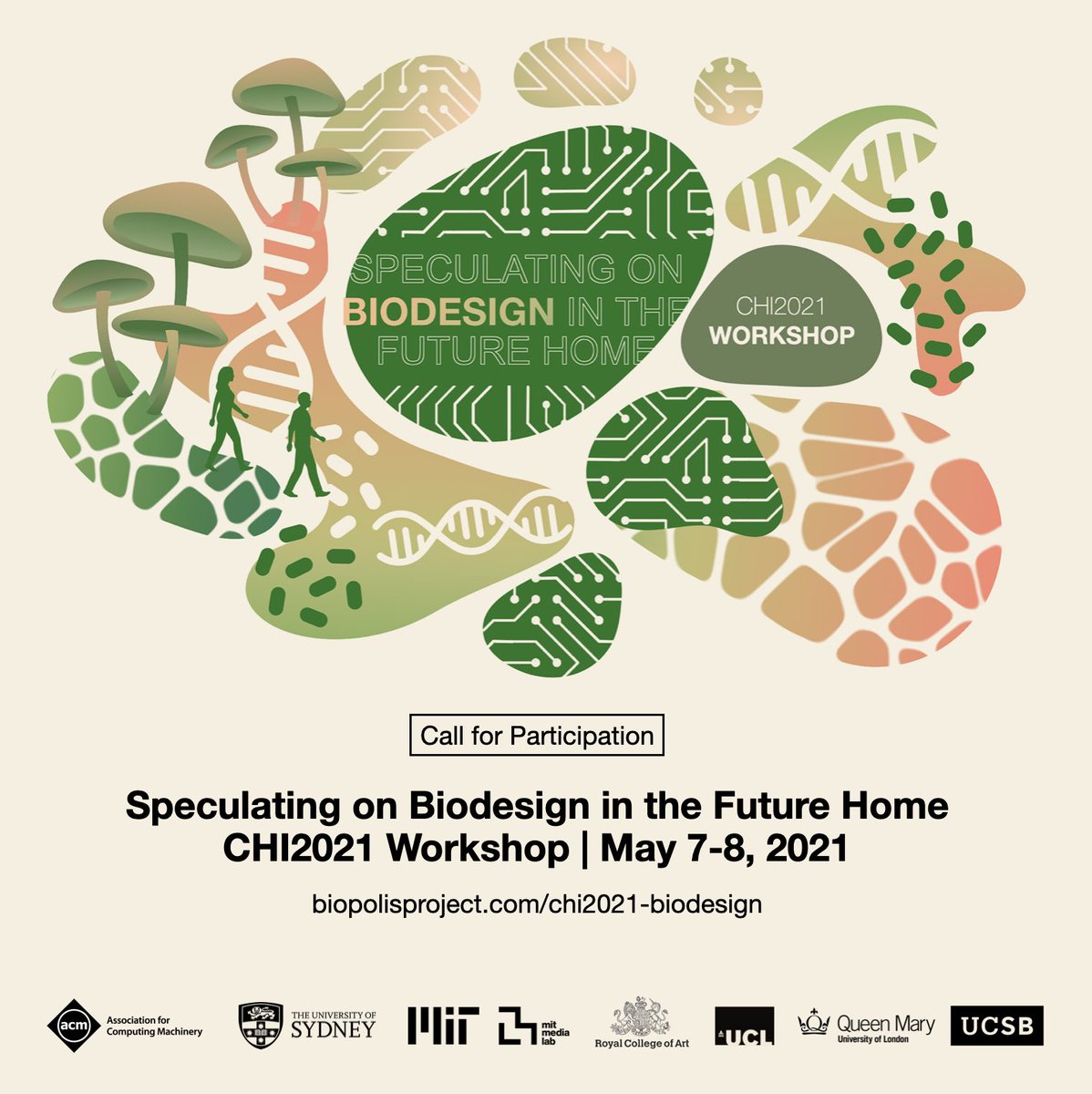 We’re running a workshop on Speculating on #biodesign in the #futurehome. In the workshop, we will explore opportunities for new kinds of technologies to facilitate a transition to the home of the future. Interested to join? biopolisproject.com/chi2021-biodes…