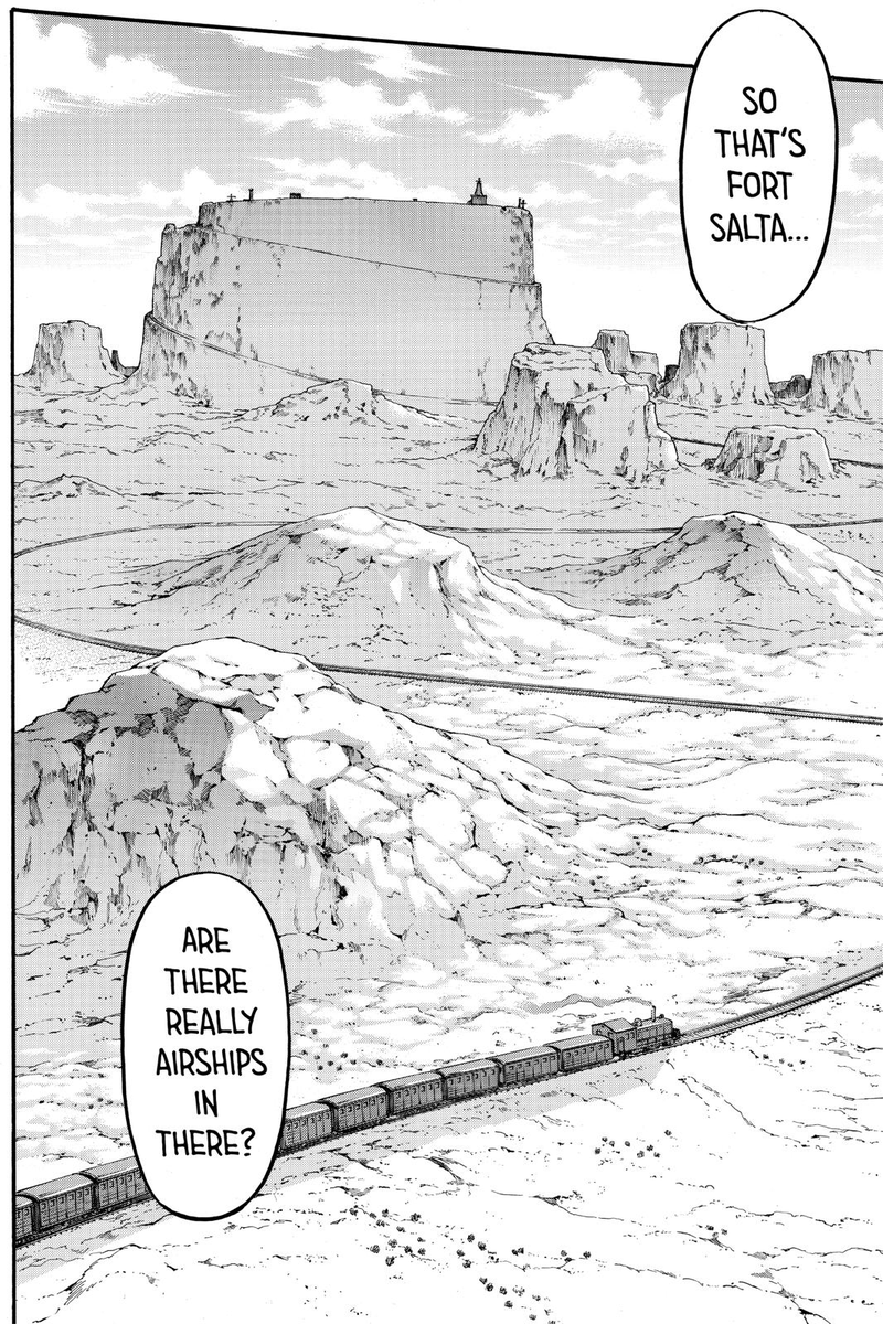 based off eddie's thread i want to look at the season 2 ed, how it prophesies the plot, and the emphasis on how history repeats itself. firstly the pilgrimage made by the eldians and their will to survive, depicted in the ED/manga here. 