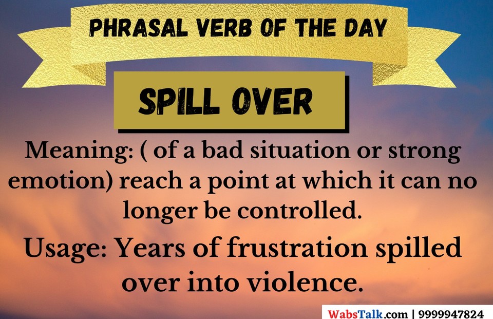Wabs Talk 🎙️ on X: ( #Join: 9999947824) #Phrasal verb of the